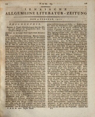 Jenaische allgemeine Literatur-Zeitung vom Jahre ... Samstag 8. Februar 1812