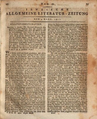 Jenaische allgemeine Literatur-Zeitung vom Jahre ... Montag 9. März 1812