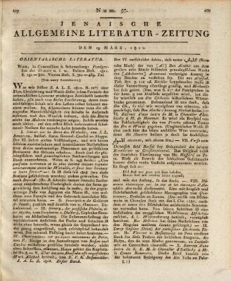 Jenaische allgemeine Literatur-Zeitung vom Jahre ... Donnerstag 19. März 1812