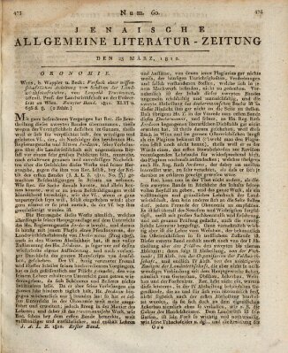 Jenaische allgemeine Literatur-Zeitung vom Jahre ... Montag 23. März 1812