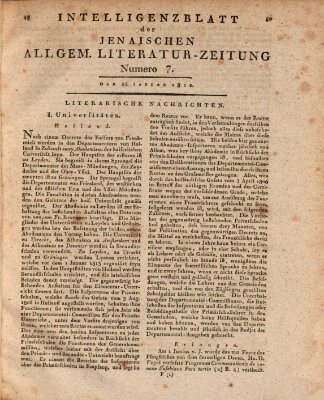 Jenaische allgemeine Literatur-Zeitung vom Jahre ... Samstag 25. Januar 1812