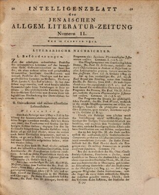 Jenaische allgemeine Literatur-Zeitung vom Jahre ... Mittwoch 12. Februar 1812