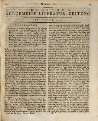 Jenaische allgemeine Literatur-Zeitung vom Jahre ... Donnerstag 16. April 1812