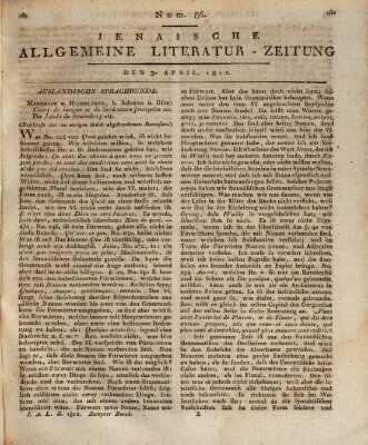 Jenaische allgemeine Literatur-Zeitung vom Jahre ... Donnerstag 30. April 1812