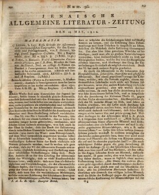 Jenaische allgemeine Literatur-Zeitung vom Jahre ... Donnerstag 14. Mai 1812