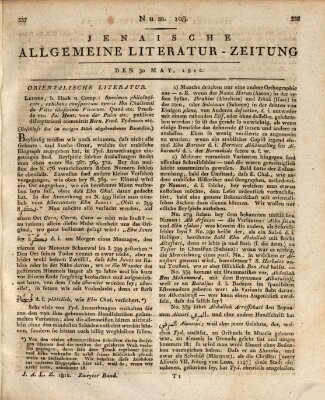 Jenaische allgemeine Literatur-Zeitung vom Jahre ... Samstag 30. Mai 1812