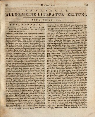 Jenaische allgemeine Literatur-Zeitung vom Jahre ... Montag 8. Juni 1812