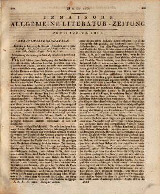 Jenaische allgemeine Literatur-Zeitung vom Jahre ... Donnerstag 11. Juni 1812