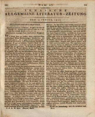 Jenaische allgemeine Literatur-Zeitung vom Jahre ... Freitag 12. Juni 1812