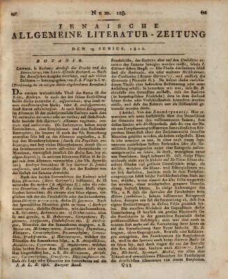 Jenaische allgemeine Literatur-Zeitung vom Jahre ... Montag 29. Juni 1812