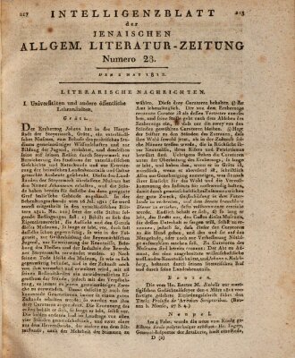 Jenaische allgemeine Literatur-Zeitung vom Jahre ... Samstag 2. Mai 1812