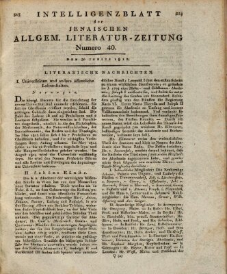 Jenaische allgemeine Literatur-Zeitung vom Jahre ... Dienstag 30. Juni 1812