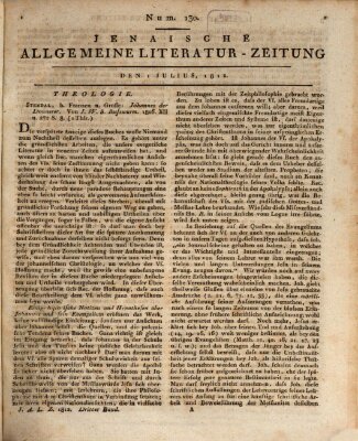 Jenaische allgemeine Literatur-Zeitung vom Jahre ... Mittwoch 1. Juli 1812