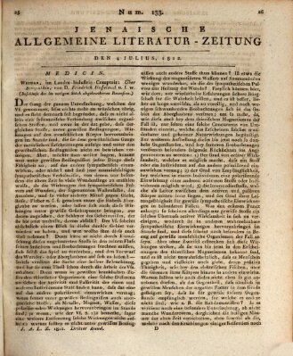 Jenaische allgemeine Literatur-Zeitung vom Jahre ... Samstag 4. Juli 1812