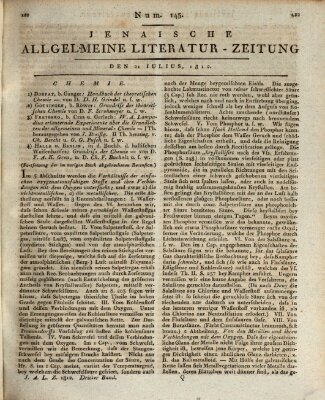 Jenaische allgemeine Literatur-Zeitung vom Jahre ... Dienstag 21. Juli 1812