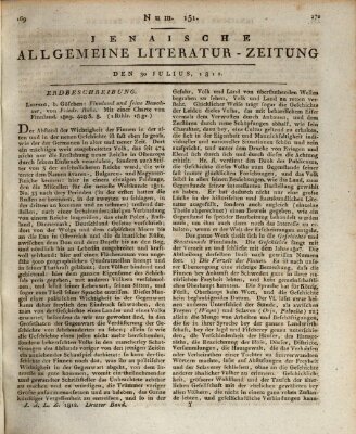 Jenaische allgemeine Literatur-Zeitung vom Jahre ... Donnerstag 30. Juli 1812