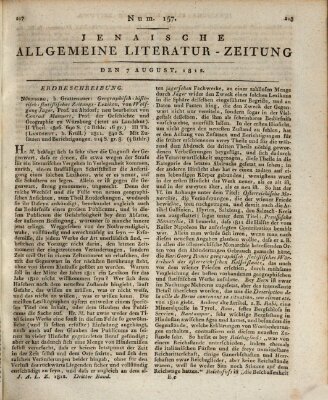 Jenaische allgemeine Literatur-Zeitung vom Jahre ... Freitag 7. August 1812