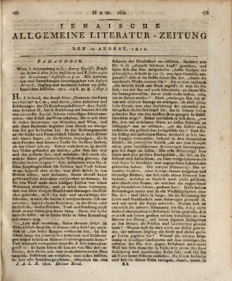 Jenaische allgemeine Literatur-Zeitung vom Jahre ... Freitag 14. August 1812