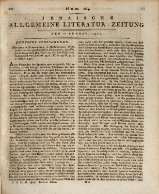 Jenaische allgemeine Literatur-Zeitung vom Jahre ... Montag 17. August 1812