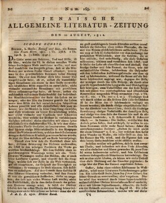 Jenaische allgemeine Literatur-Zeitung vom Jahre ... Samstag 22. August 1812