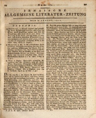 Jenaische allgemeine Literatur-Zeitung vom Jahre ... Donnerstag 27. August 1812