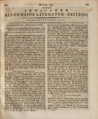 Jenaische allgemeine Literatur-Zeitung vom Jahre ... Montag 28. September 1812