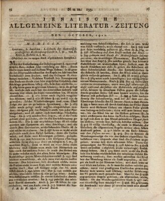 Jenaische allgemeine Literatur-Zeitung vom Jahre ... Montag 5. Oktober 1812