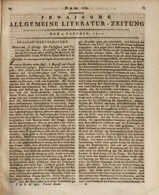 Jenaische allgemeine Literatur-Zeitung vom Jahre ... Freitag 9. Oktober 1812