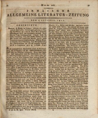 Jenaische allgemeine Literatur-Zeitung vom Jahre ... Donnerstag 15. Oktober 1812