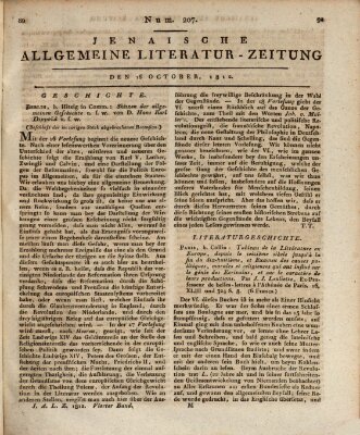 Jenaische allgemeine Literatur-Zeitung vom Jahre ... Freitag 16. Oktober 1812