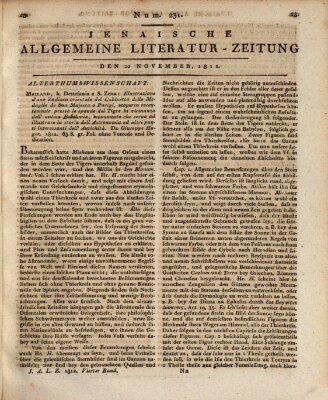 Jenaische allgemeine Literatur-Zeitung vom Jahre ... Freitag 20. November 1812