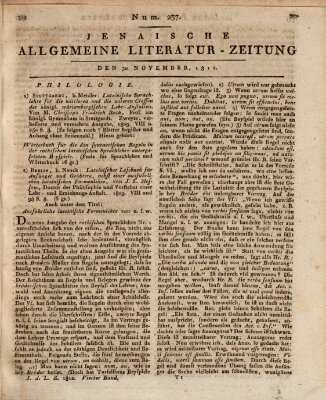 Jenaische allgemeine Literatur-Zeitung vom Jahre ... Montag 30. November 1812