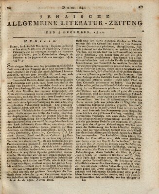 Jenaische allgemeine Literatur-Zeitung vom Jahre ... Samstag 5. Dezember 1812