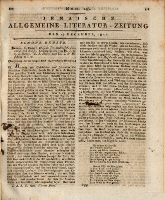 Jenaische allgemeine Literatur-Zeitung vom Jahre ... Dienstag 15. Dezember 1812