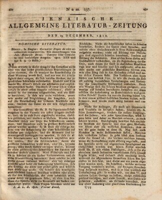 Jenaische allgemeine Literatur-Zeitung vom Jahre ... Dienstag 29. Dezember 1812