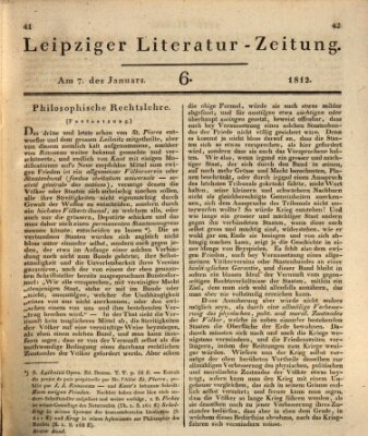 Leipziger Literaturzeitung Dienstag 7. Januar 1812