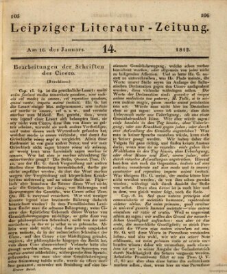 Leipziger Literaturzeitung Donnerstag 16. Januar 1812