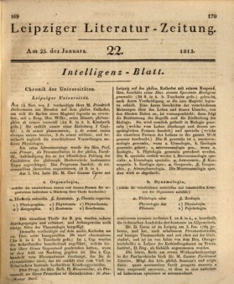 Leipziger Literaturzeitung Samstag 25. Januar 1812