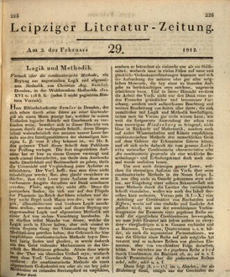 Leipziger Literaturzeitung Montag 3. Februar 1812