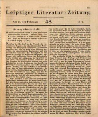 Leipziger Literaturzeitung Dienstag 25. Februar 1812