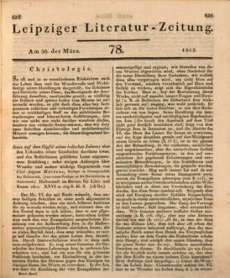 Leipziger Literaturzeitung Montag 30. März 1812