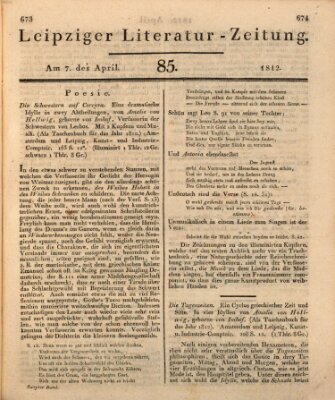 Leipziger Literaturzeitung Dienstag 7. April 1812