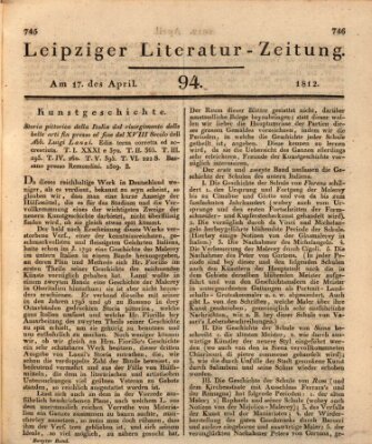 Leipziger Literaturzeitung Freitag 17. April 1812