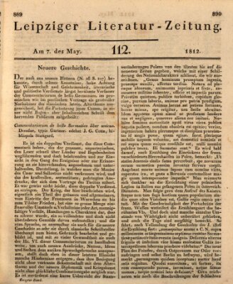 Leipziger Literaturzeitung Donnerstag 7. Mai 1812