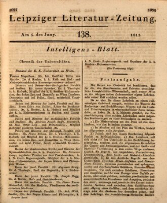 Leipziger Literaturzeitung Freitag 5. Juni 1812