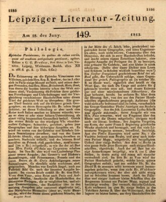 Leipziger Literaturzeitung Donnerstag 18. Juni 1812