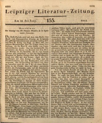 Leipziger Literaturzeitung Donnerstag 25. Juni 1812