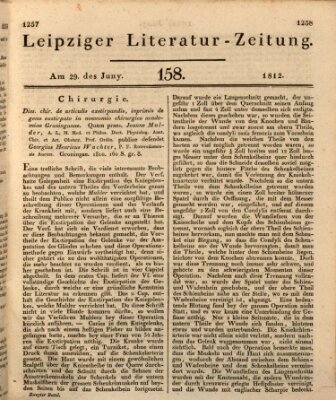 Leipziger Literaturzeitung Montag 29. Juni 1812