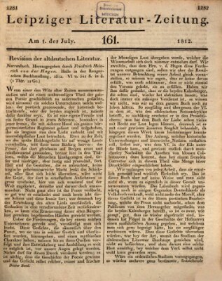 Leipziger Literaturzeitung Mittwoch 1. Juli 1812