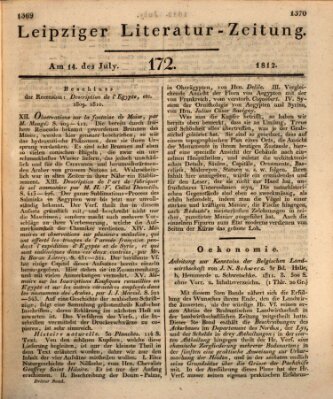 Leipziger Literaturzeitung Dienstag 14. Juli 1812